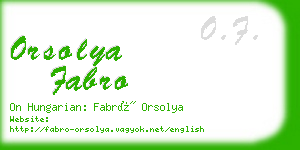 orsolya fabro business card